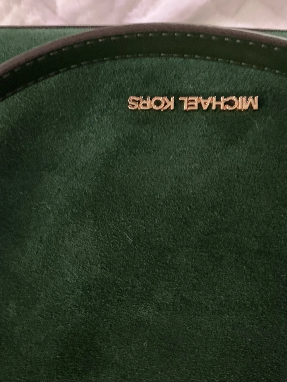 Michael Kors Cecily Medium Suede Shoulder Bag - Moss